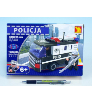 Stavebnice Dromader Policie Auto Dodávka 23404 127ks v krabici 22x15x4,5cm Stavebnice Dromader Policie Auto Dodávka 23404 127ks v krabici 22x15x4,5cm