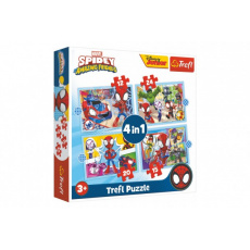 Puzzle 4v1 Spidey a jeho úžasní přátelé/Disney Marvel v krabici 28x28x6cm Puzzle 4v1 Spidey a jeho úžasní přátelé/Disney Marvel v krabici 28x28x6cm