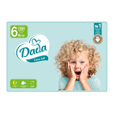 DADA Extra Soft Pleny jednorázové 6 Extra Large (16 kg+) 39 ks DADA Extra Soft Pleny jednorázové 6 Extra Large (16 kg+) 39 ks