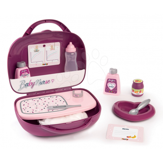 Smoby Kufřík s přebalovacími potřebami Violette Baby Nurse  panenku s 12 doplňky   DOPRODEJ