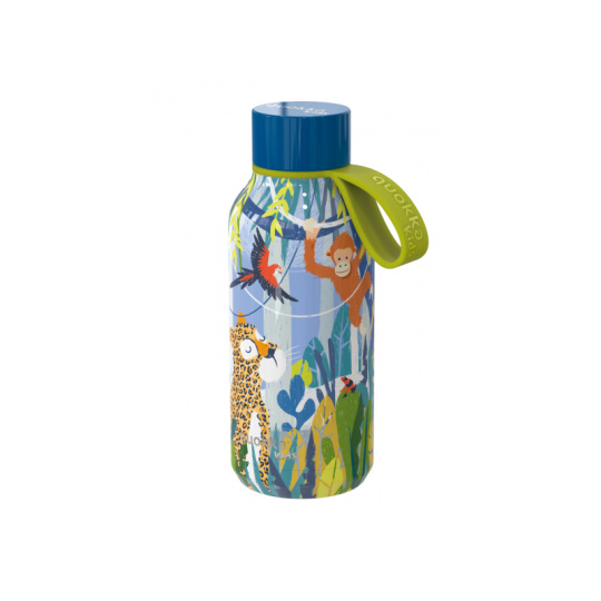 Nerezová termoláhev Solid Kids s poutkem Jungle 330 ml