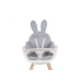Sedací podložka do dětské židličky Rabbit Jersey Grey