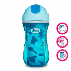 CHICCO Hrneček Sport termo s brčkem 266 ml modrý 14m+