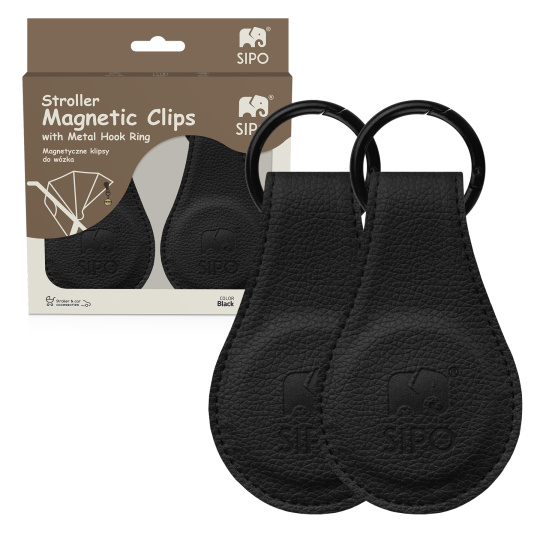 Sipo Magnetické klipy na kočárek, 2ks, černá Sipo Magnetické klipy na kočárek, 2ks, černá