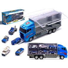 KIK Kamion se stavebními autíčky modrý