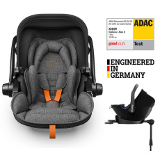 KIDDY Autosedačka Evoluna i-size 2 + Isofix základna 40-83 cm Grey Mel.-Safe Orange KIDDY Autosedačka Evoluna i-size 2 + Isofix základna 40-83 cm Grey Mel.-Safe Orange