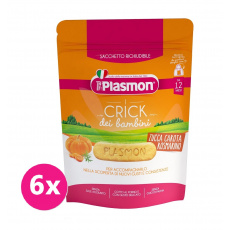 6x PLASMON Sušenky zeleninové Crick dýně, mrkev a rozmarýn 100 g, 12m+ 6x PLASMON Sušenky zeleninové Crick dýně, mrkev a rozmarýn 100 g, 12m+