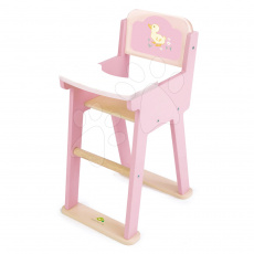 Tender Leaf Toys Dřevěná jídelní židle Sweetiepie Dolly Chair  pro panenku 36 cm