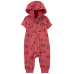 CARTER'S Overal na zip bez nožiček kr. rukáv Red Dog kluk NB