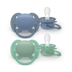 Philips AVENT Šidítko Ultrasoft Premium 6-18m chlapec, 2 ks Philips AVENT Šidítko Ultrasoft Premium 6-18m chlapec, 2 ks