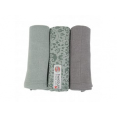 LODGER Swaddler Flower Tribe 3balení 70 x 70 cm Silt Green LODGER Swaddler Flower Tribe 3balení 70 x 70 cm Silt Green