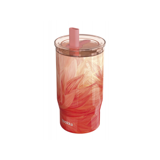 Nerezový termohrnek s brčkem Mist Peach Petals 720 ml