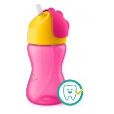 Philips AVENT Hrneček s ohebným brčkem 300 ml dívka