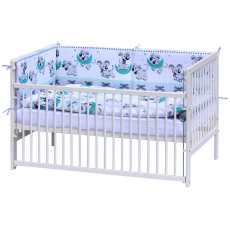 Scarlett Dětská postýlka s kompletní výbavou Scarlett 140 x 70 cm - Tigi - tyrkysová Scarlett Dětská postýlka s kompletní výbavou Scarlett 140 x 70 cm - Tigi - tyrkysová