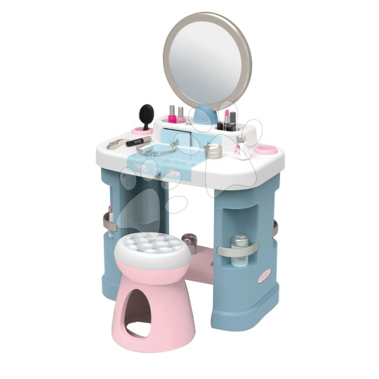 Smoby Kosmetický stolek s židlí My Beauty Dressing Table  se zrcadlem a 15 zkrášlovacích doplňků