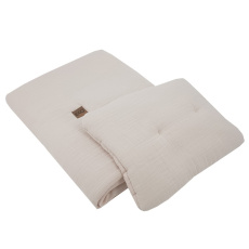 EKO Sada do postýlky 2dílná mušelínová Beige 30x40 cm, 75x100 cm EKO Sada do postýlky 2dílná mušelínová Beige 30x40 cm, 75x100 cm