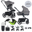 EASYWALKER Kočárek kombinovaný Harvey⁵ Pebble Grey XXL RWS + KIDDY Evoluna i-size 2 + základna