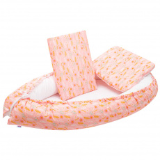 Luxusní hnízdečko s peřinkami pro miminko New Baby Harmony růžové Luxusní hnízdečko s peřinkami pro miminko New Baby Harmony růžové
