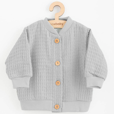 Kojenecký mušelínový kabátek New Baby Comfort clothes šedá Kojenecký mušelínový kabátek New Baby Comfort clothes šedá