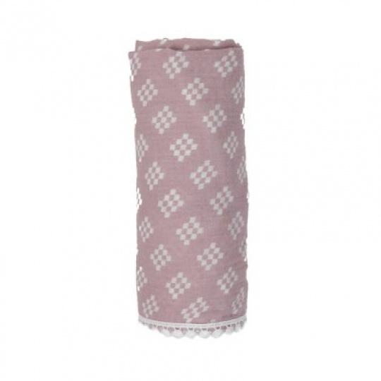 LODGER Swaddler Tribe Muslin Rose