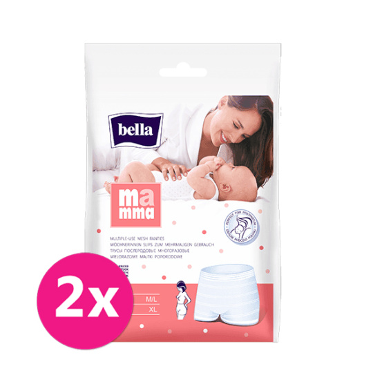 2x BELLA MAMMA Síťované kalhotky M/L (2 ks)