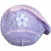 Pletená čepička-baret New Baby fialová