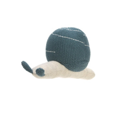 Lässig BABIES Knitted Toy with Rattle 2022 Garden Explorer snail blue Lässig BABIES Knitted Toy with Rattle 2022 Garden Explorer snail blue