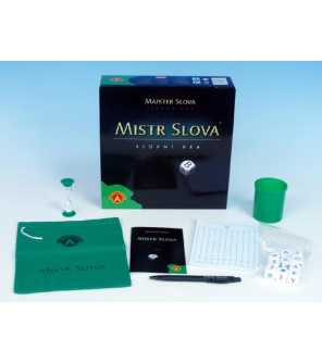 Mistr Slova společenská hra s kostkami v krabici 24,5x25,5x6cm Mistr Slova společenská hra s kostkami v krabici 24,5x25,5x6cm