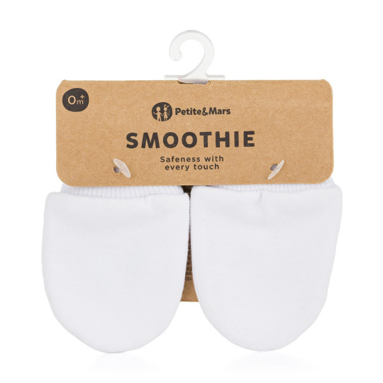 PETITE&MARS Rukavičky kojenecké Smoothie Infinity White