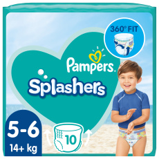 PAMPERS Kalhotky plenkové do vody Splashers vel.5 (10 ks) 12-17 kg