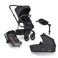 EASYWALKER Kočárek kombinovaný Harvey3 Premium 4v1 Jet Black All Black/Grey Melange-Hot Red EASYWALKER Kočárek kombinovaný Harvey3 Premium 4v1 Jet Black All Black/Grey Melange-Hot Red