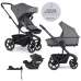 EASYWALKER SET Kočárek 4v1 Harvey⁵ Pebble Grey LITE RWS + CYBEX Aton B2 i-Size + základna