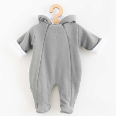 Kojenecká kombinéza s kapucí New Baby Frosty grey