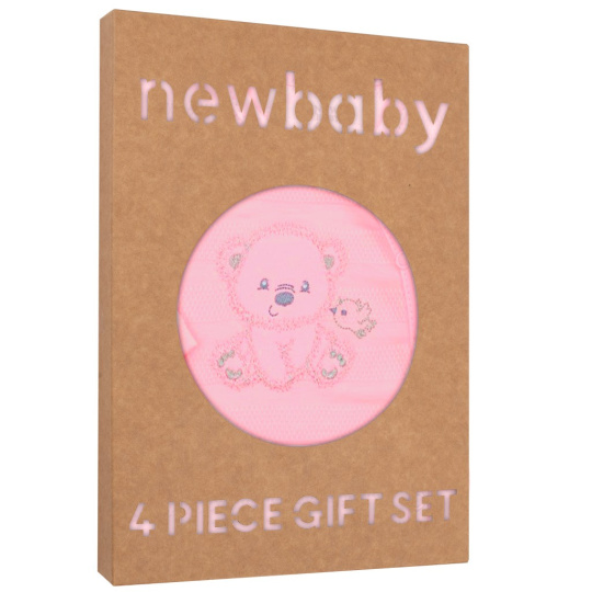 Kojenecká soupravička do porodnice New Baby Sweet Bear old pink