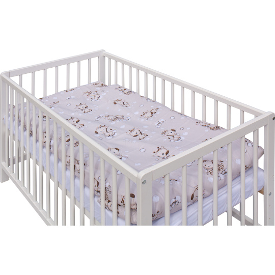 Scarlett Dětská postýlka s kompletní výbavou Scarlett Fiki 120 x 60 cm - béžová