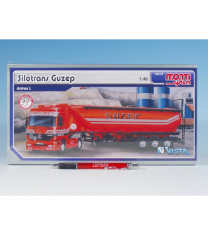 Stavebnice Monti System MS 57 Silotrans GUZEP Actros L-MB 1:48 v krabici 32x20,5x7,5cm Stavebnice Monti System MS 57 Silotrans GUZEP Actros L-MB 1:48 v krabici 32x20,5x7,5cm
