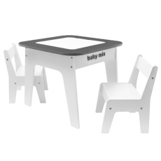 Dětský stůl a židle Baby Mix Leaf Grey Dětský stůl a židle Baby Mix Leaf Grey