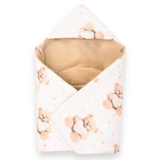 Zateplená zavinovačka do autosedačky New Baby Love Teddy Bear beige Zateplená zavinovačka do autosedačky New Baby Love Teddy Bear beige