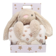CARLO BABY Fleecová deka s králíčkem Bunny Beige