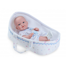 Nines 30401 Baby Recien Nacido CUNA plaváček 37cm kluk s taškou Nines 30401 Baby Recien Nacido CUNA plaváček 37cm kluk s taškou
