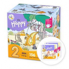 BELLA HAPPY Mini 2 Big TOY BOX (3-6 kg) 156 ks – jednorázové plenky BELLA HAPPY Mini 2 Big TOY BOX (3-6 kg) 156 ks – jednorázové plenky