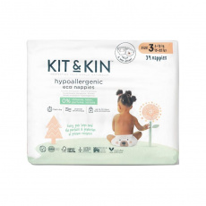 KIT & KIN Pleny jednorázové eko 3 (6-10 kg) 34 ks KIT & KIN Pleny jednorázové eko 3 (6-10 kg) 34 ks