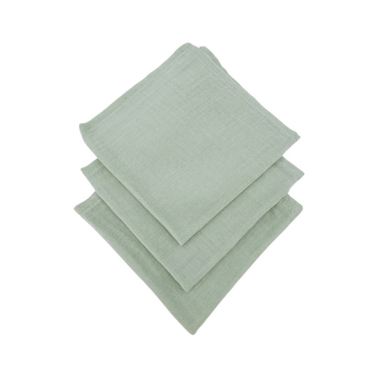 EKO Plenky mušelínové 3ks Mint 30x30 cm
