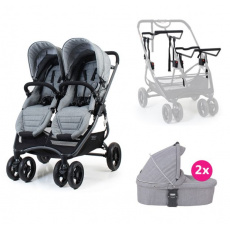 VALCO BABY Kočárek dvojčatkový kombinovaný Snap Ultra Duo Tailor Made Grey Marle VALCO BABY Kočárek dvojčatkový kombinovaný Snap Ultra Duo Tailor Made Grey Marle