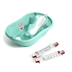 OK BABY SET Vanička rostoucí protiskluzová Onda Evolution 0–12m Sky blue + podpůrné lišty na vanu OK BABY SET Vanička rostoucí protiskluzová Onda Evolution 0–12m Sky blue + podpůrné lišty na vanu