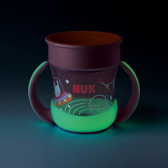 Dětský hrníček  Mini Magic NUK Cup Night 160 ml pink