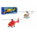 Vrtulník/Helikoptéra záchranných složek kov/plast 18cm 3 druhy v krabičce 26x10x5cm