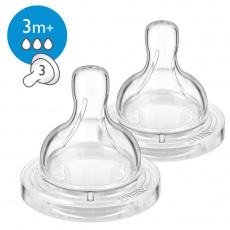Philips AVENT Dudlík Anti-colic/Classic+ 3 střední průtok 3m+, 2 ks Philips AVENT Dudlík Anti-colic/Classic+ 3 střední průtok 3m+, 2 ks