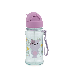 SKIP HOP Lahev s brčkem 355ml Besties Squad Kočička 12m+