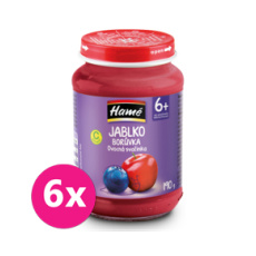 6x HAMÉ Příkrm ovocný Borůvka 190 g 6+ 6x HAMÉ Příkrm ovocný Borůvka 190 g 6+